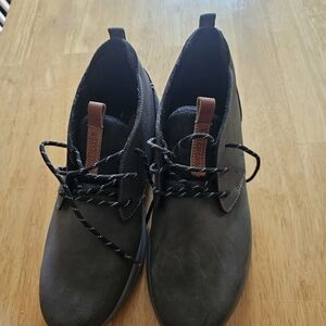 New Without Box Skechers Men's Casual Black Leather-Style Lace-Up Shoes